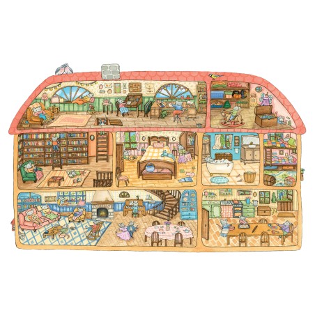 Puzzle 250 pièces - La maison des souris, Miss Fauvine