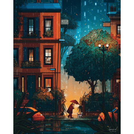 Puzzle 900 pièces - Soirée sur Berry Street, Laura El