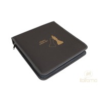 Jeu d'Echecs Magnétique Style Ebène 25cm - Housse à Zip
