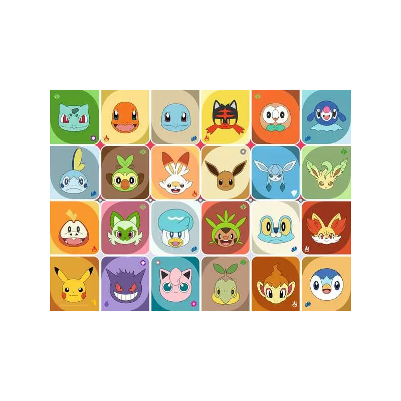Puzzle 100 pièces - Portraits de Pokémon