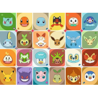 Puzzle 100 pièces - Portraits de Pokémon