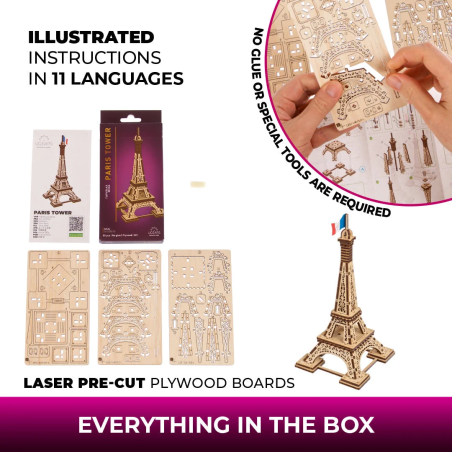 Puzzle 3D Bois - Tour Eiffel