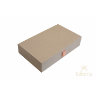 Backgammon Simili Cuir Beige/Marron 28cm