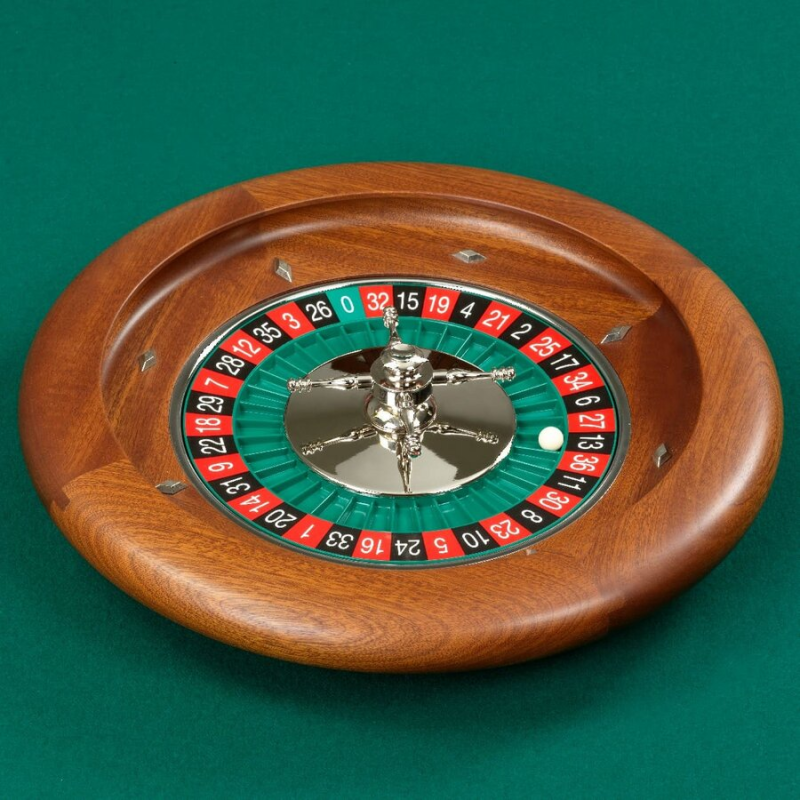 Roulette Luxe Bois d'Acajou 36 cm - Casino Monte Carlo