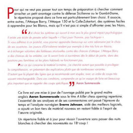 SUMMERSCALE, JOHNSEN - Répertoire d'ouverture efficace