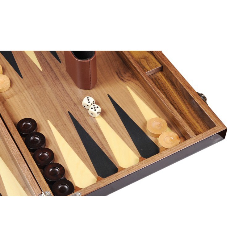Backgammon Bois Jeu Familial,Holzschachfiguren,11 Zoll Fermeture Magn/étique Pevfeciy Backgammon Beau Bois