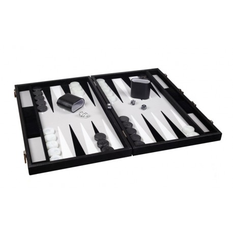 Backgammon Prestige Noir/Gris 46cm