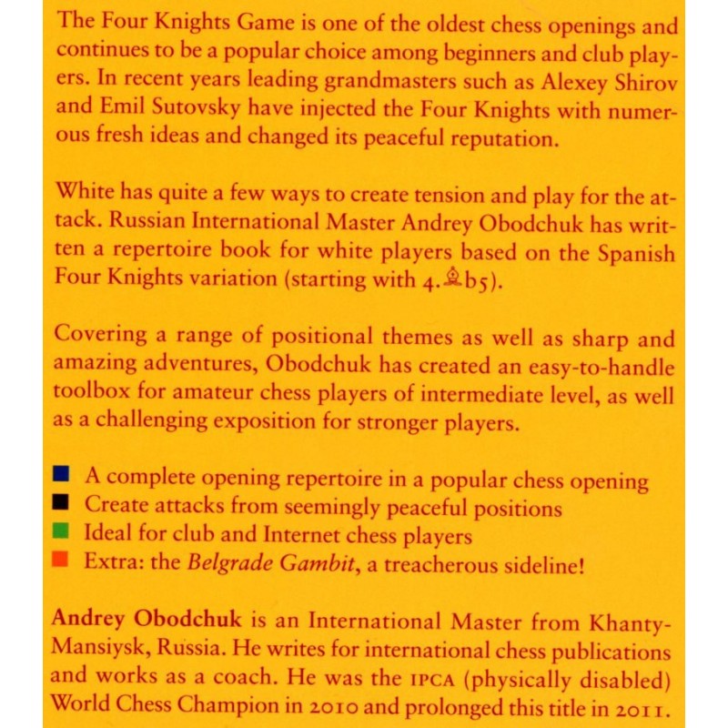 OBODCHUK - The Four Knights Game A New Repertoire In A Old Chess Opening