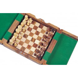 Coffret d'échecs en bois magnétique, pions design