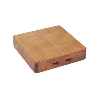 Coffret d'échecs en bois magnétique, pions design